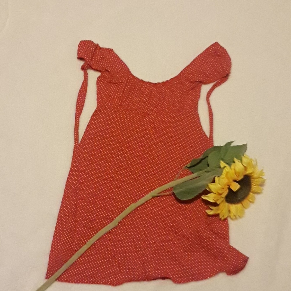 red polka dot dress